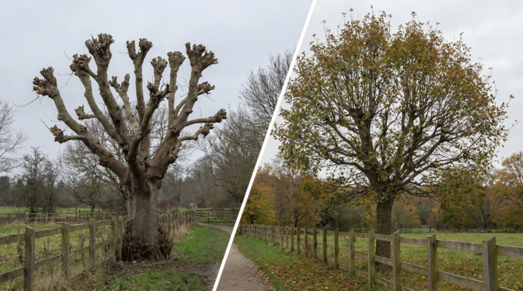 Tree Pollarding vs Crown Reduction